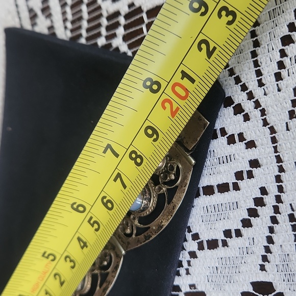 VINTAGE STERLING SILVER OPAL LARGE LINK BEAUTIFUL BRACELET. - Picture 4 of 9